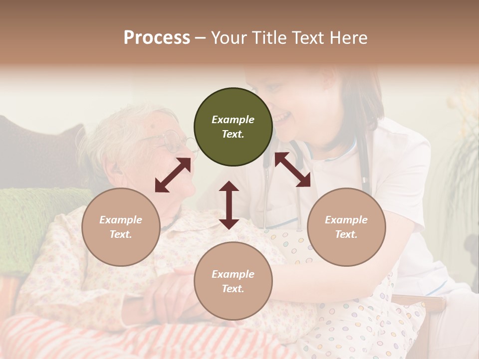 A Woman In A Hospital Bed With A Nurse PowerPoint Template