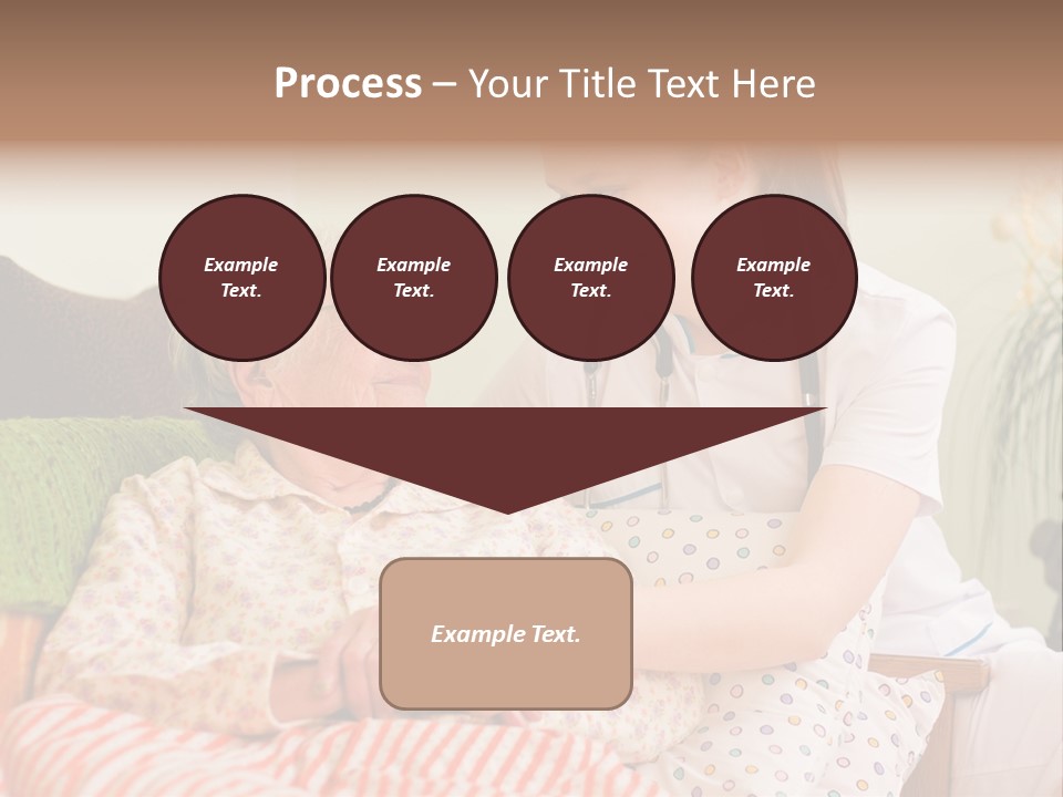 A Woman In A Hospital Bed With A Nurse PowerPoint Template