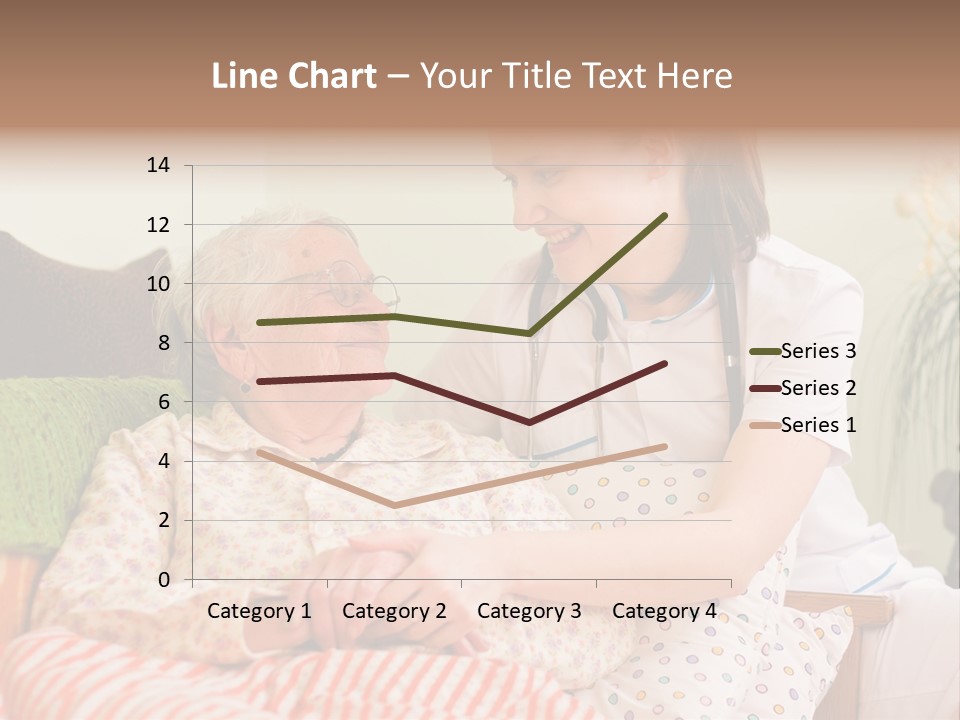 A Woman In A Hospital Bed With A Nurse PowerPoint Template