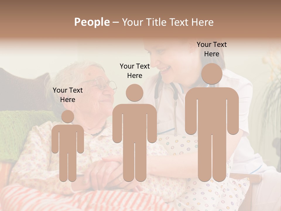 A Woman In A Hospital Bed With A Nurse PowerPoint Template