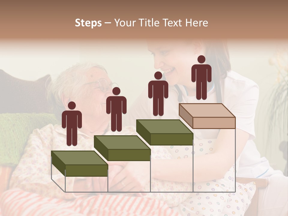 A Woman In A Hospital Bed With A Nurse PowerPoint Template