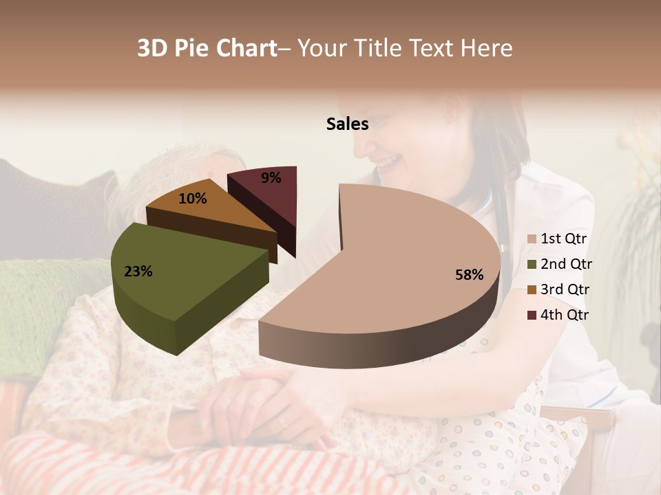 A Woman In A Hospital Bed With A Nurse PowerPoint Template