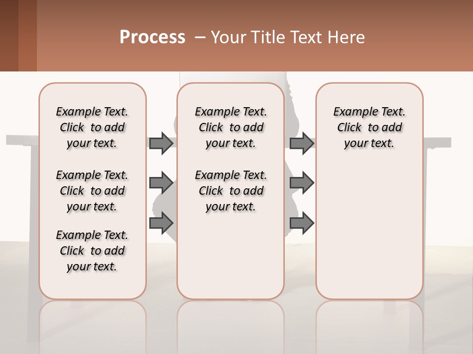 A Man Sitting At A Table Using A Laptop Computer PowerPoint Template