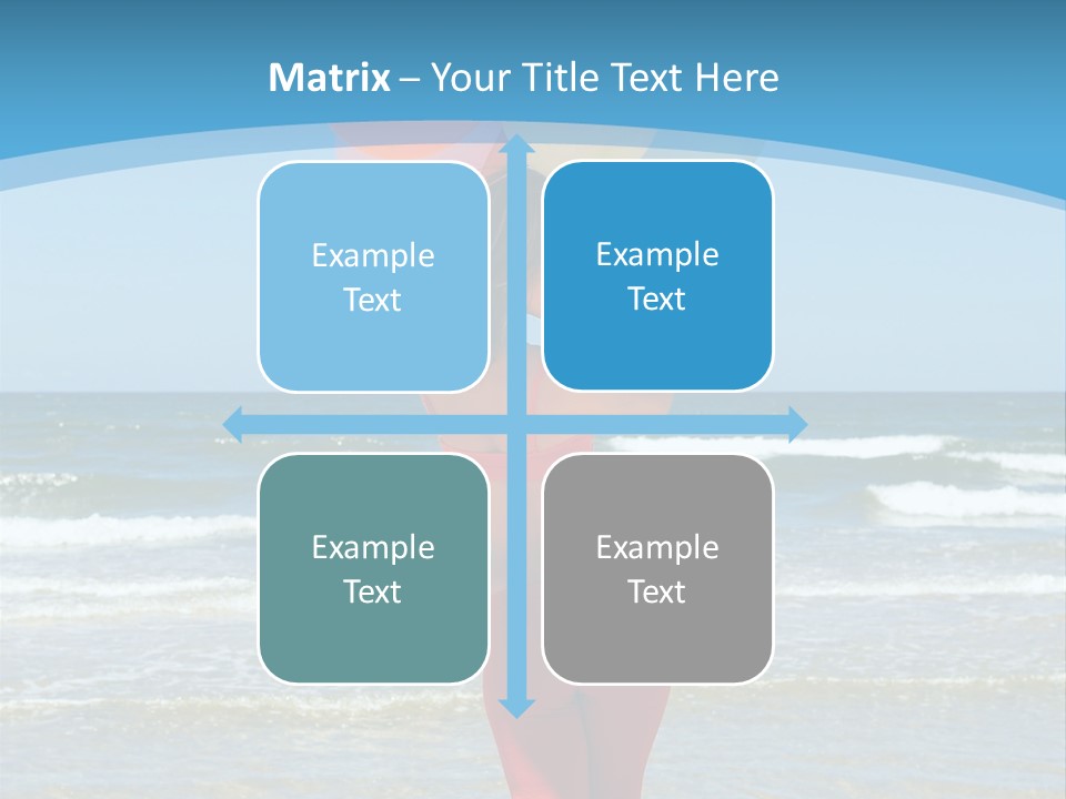 A Woman On The Beach With Balloons In Her Hand PowerPoint Template