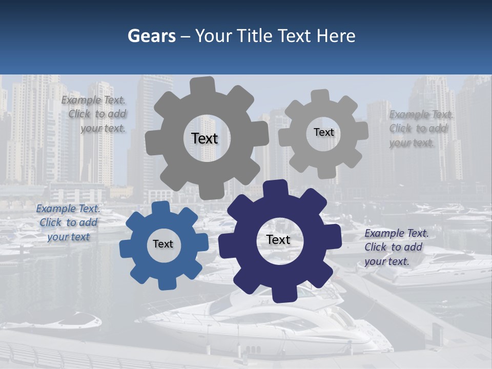 A Group Of Boats Are Docked In A Harbor PowerPoint Template