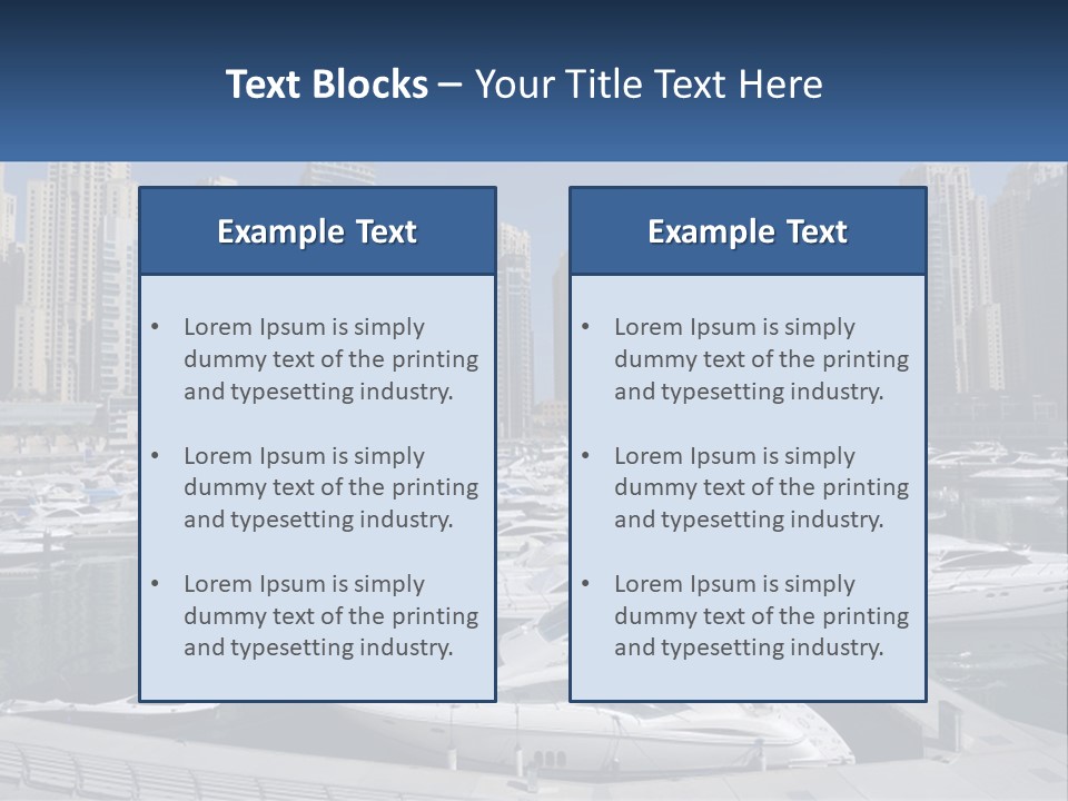 A Group Of Boats Are Docked In A Harbor PowerPoint Template