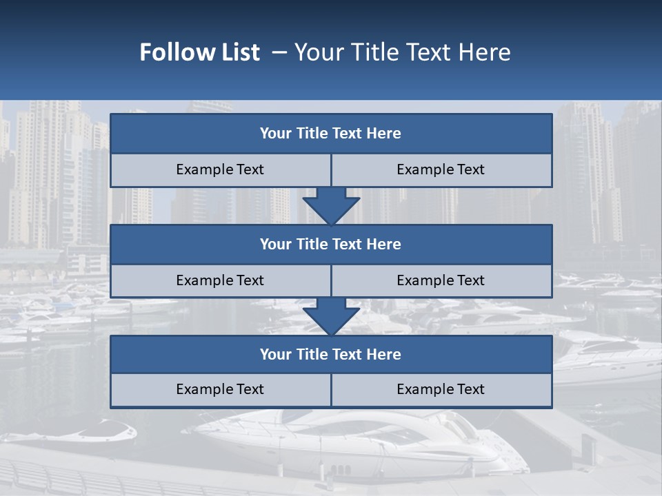 A Group Of Boats Are Docked In A Harbor PowerPoint Template