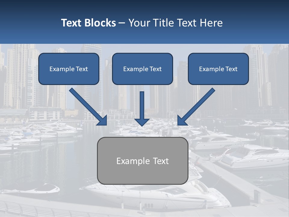 A Group Of Boats Are Docked In A Harbor PowerPoint Template