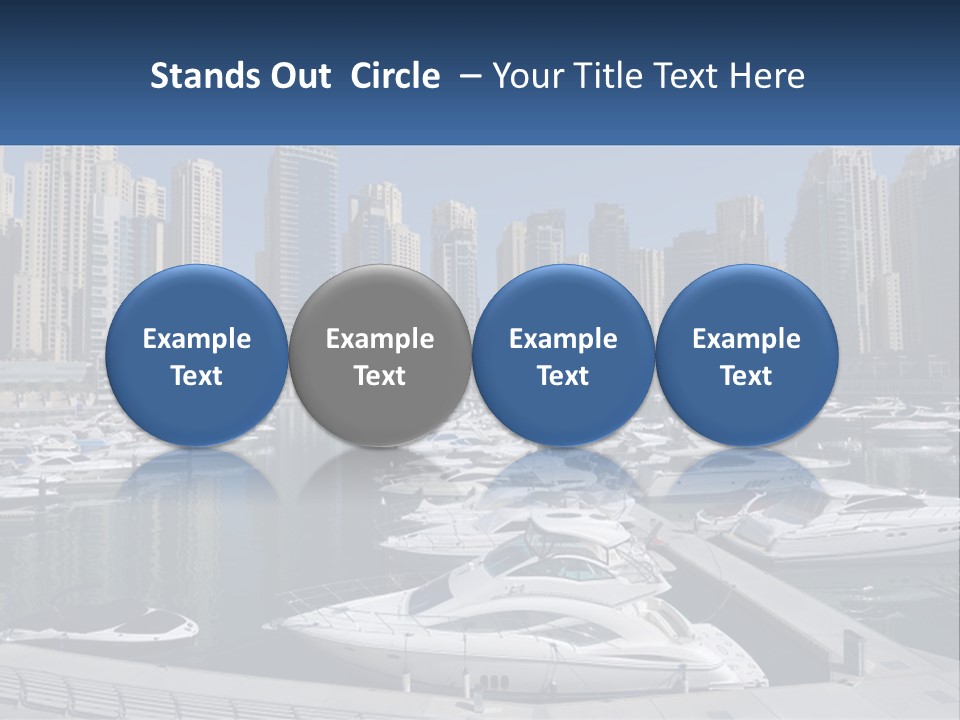 A Group Of Boats Are Docked In A Harbor PowerPoint Template