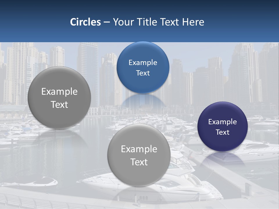 A Group Of Boats Are Docked In A Harbor PowerPoint Template