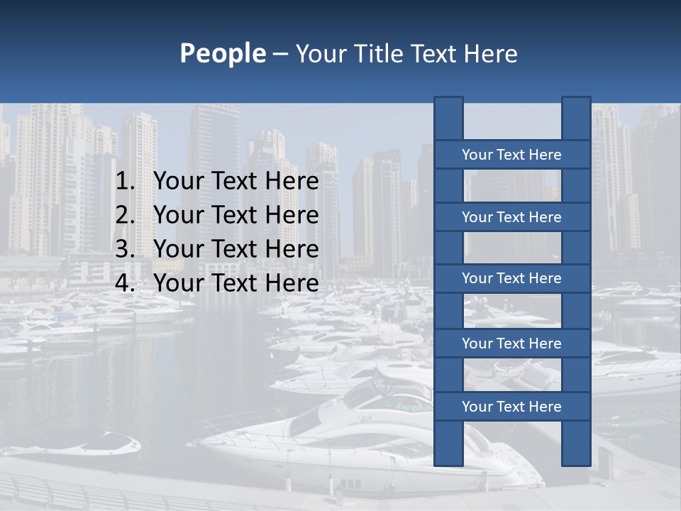A Group Of Boats Are Docked In A Harbor PowerPoint Template