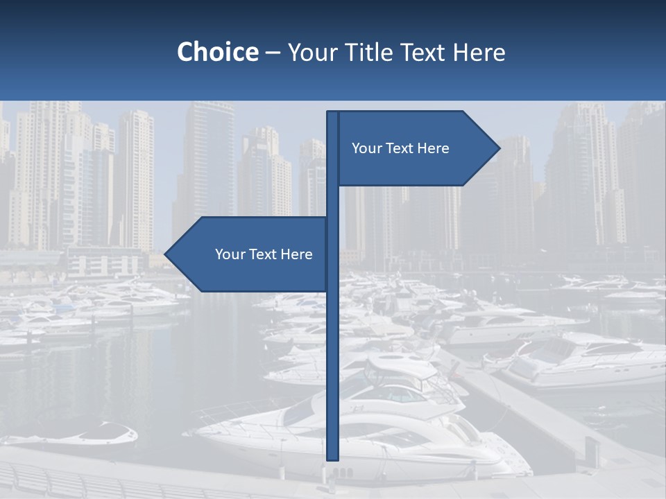 A Group Of Boats Are Docked In A Harbor PowerPoint Template