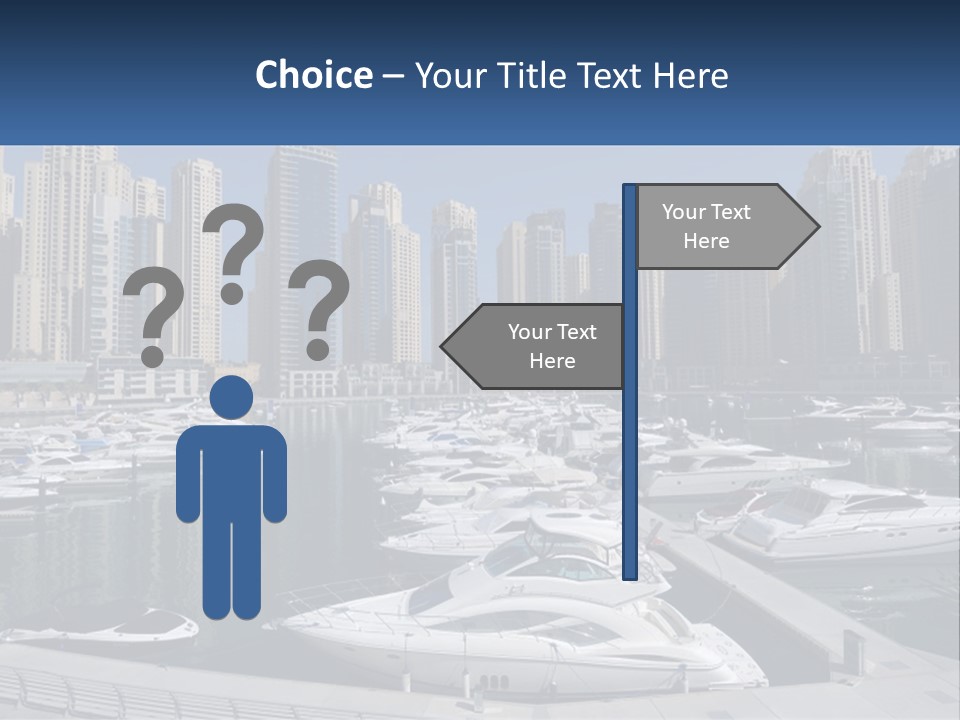 A Group Of Boats Are Docked In A Harbor PowerPoint Template