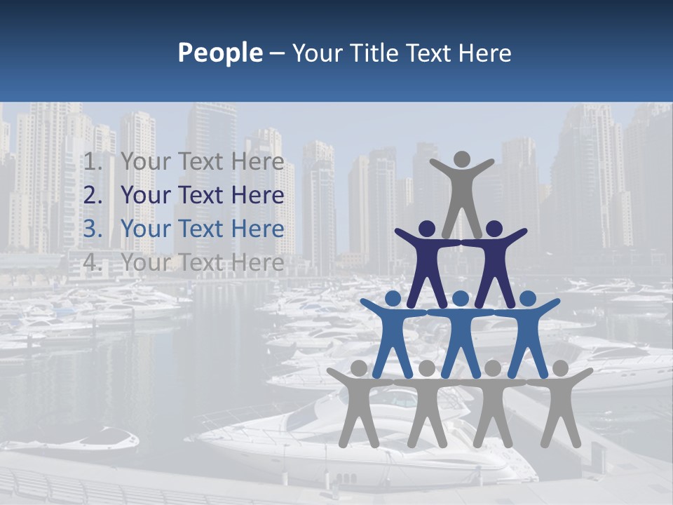 A Group Of Boats Are Docked In A Harbor PowerPoint Template