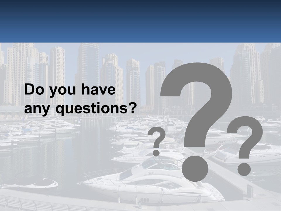 A Group Of Boats Are Docked In A Harbor PowerPoint Template