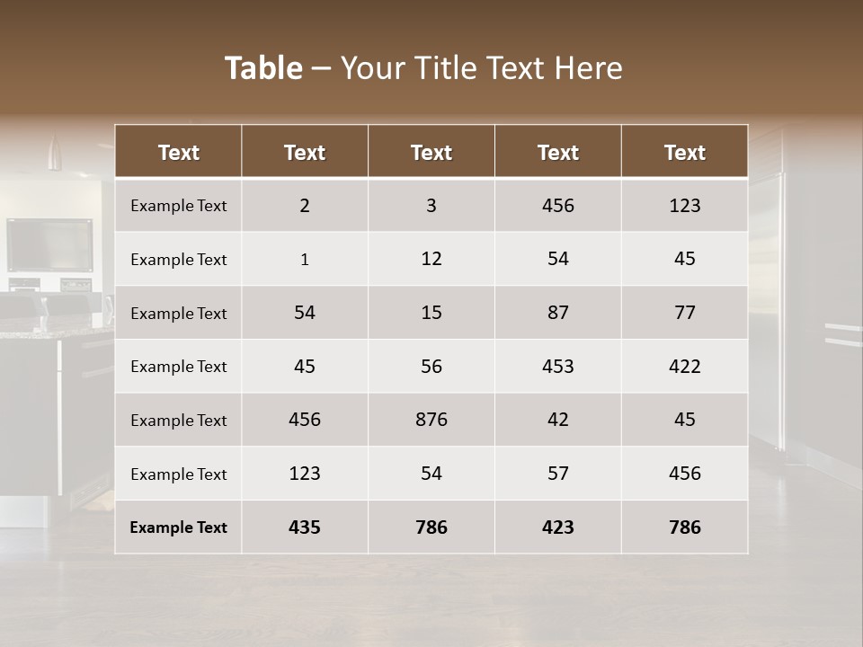 A Large Kitchen With A Center Island And Stainless Steel Appliances PowerPoint Template