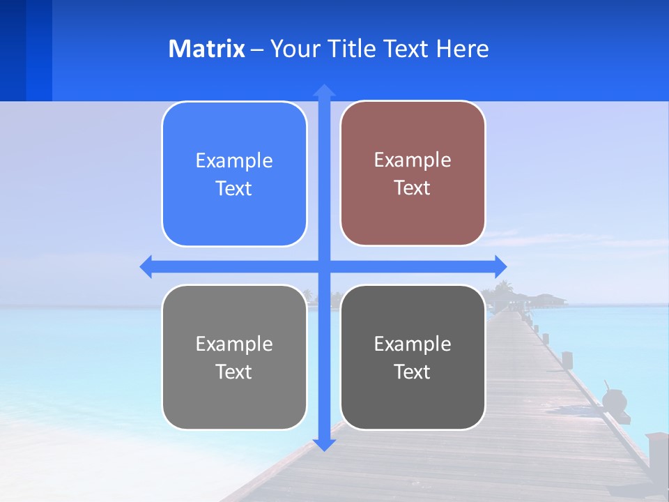 A Pier Leading Into The Ocean With A Boat In The Distance PowerPoint Template