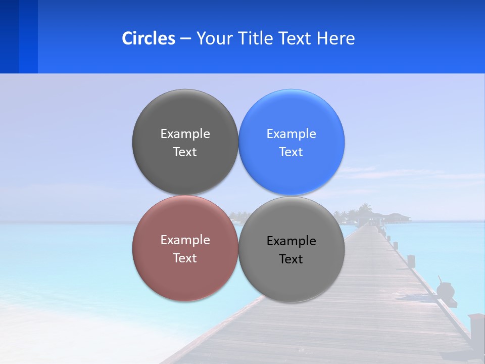 A Pier Leading Into The Ocean With A Boat In The Distance PowerPoint Template