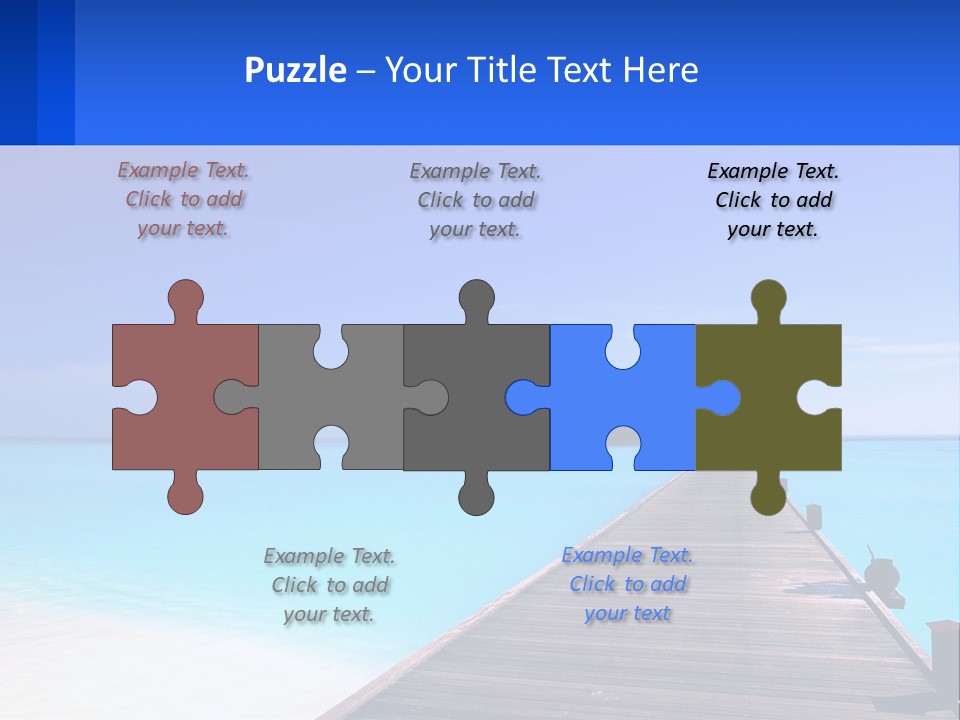 A Pier Leading Into The Ocean With A Boat In The Distance PowerPoint Template