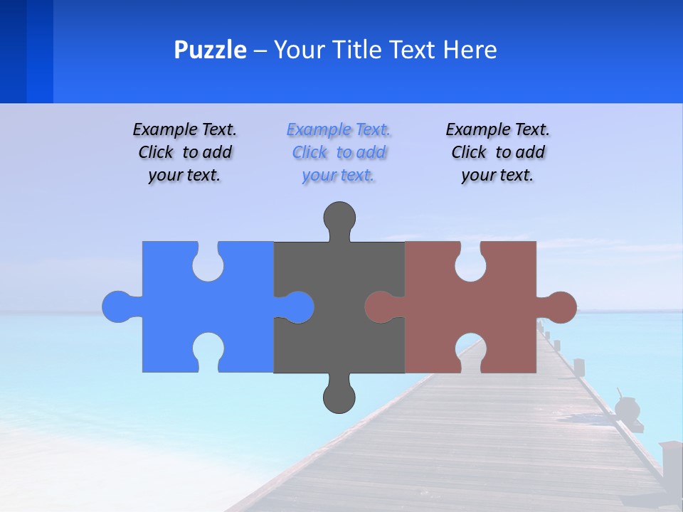 A Pier Leading Into The Ocean With A Boat In The Distance PowerPoint Template