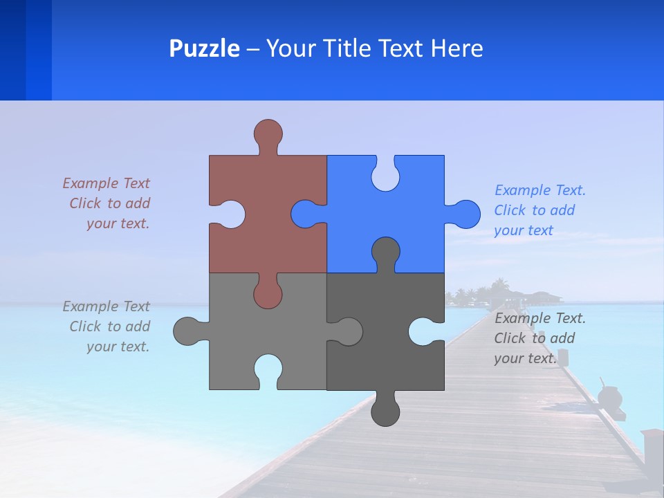 A Pier Leading Into The Ocean With A Boat In The Distance PowerPoint Template