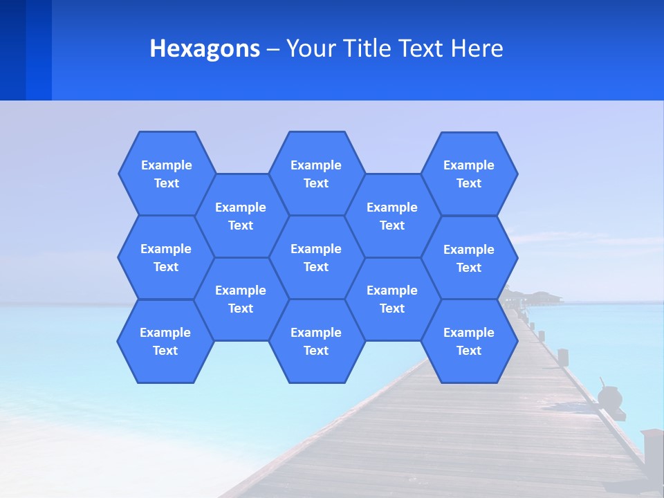 A Pier Leading Into The Ocean With A Boat In The Distance PowerPoint Template