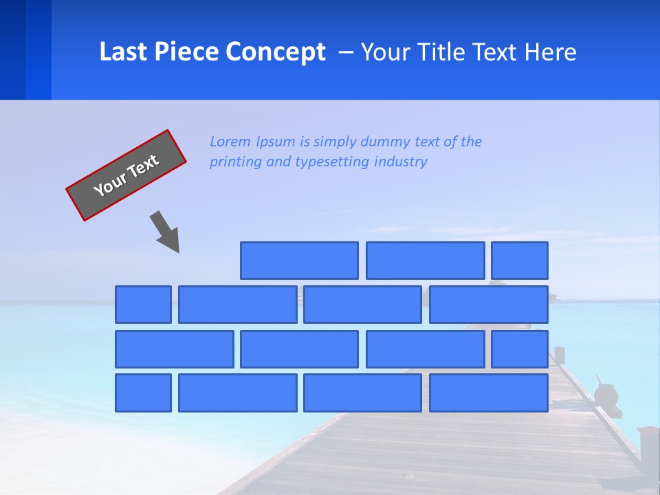A Pier Leading Into The Ocean With A Boat In The Distance PowerPoint Template