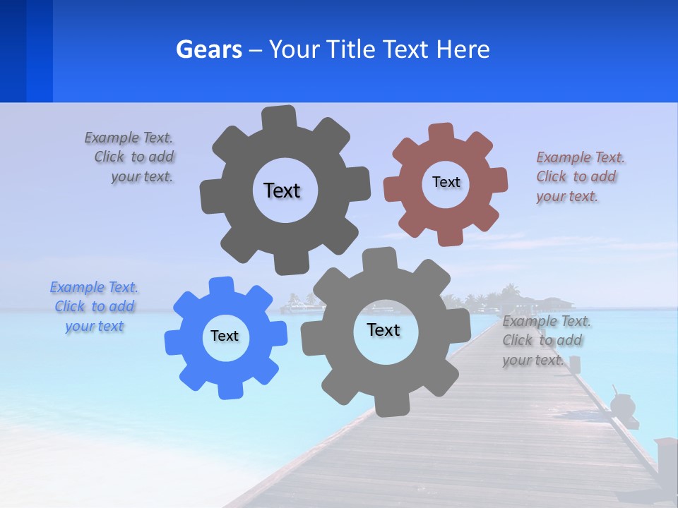 A Pier Leading Into The Ocean With A Boat In The Distance PowerPoint Template