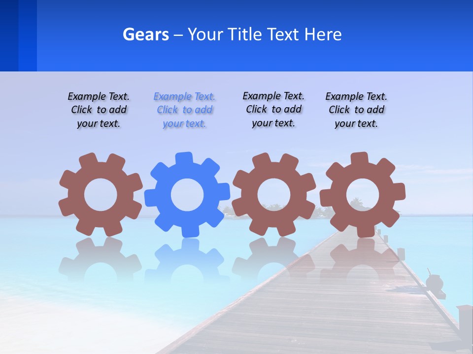 A Pier Leading Into The Ocean With A Boat In The Distance PowerPoint Template