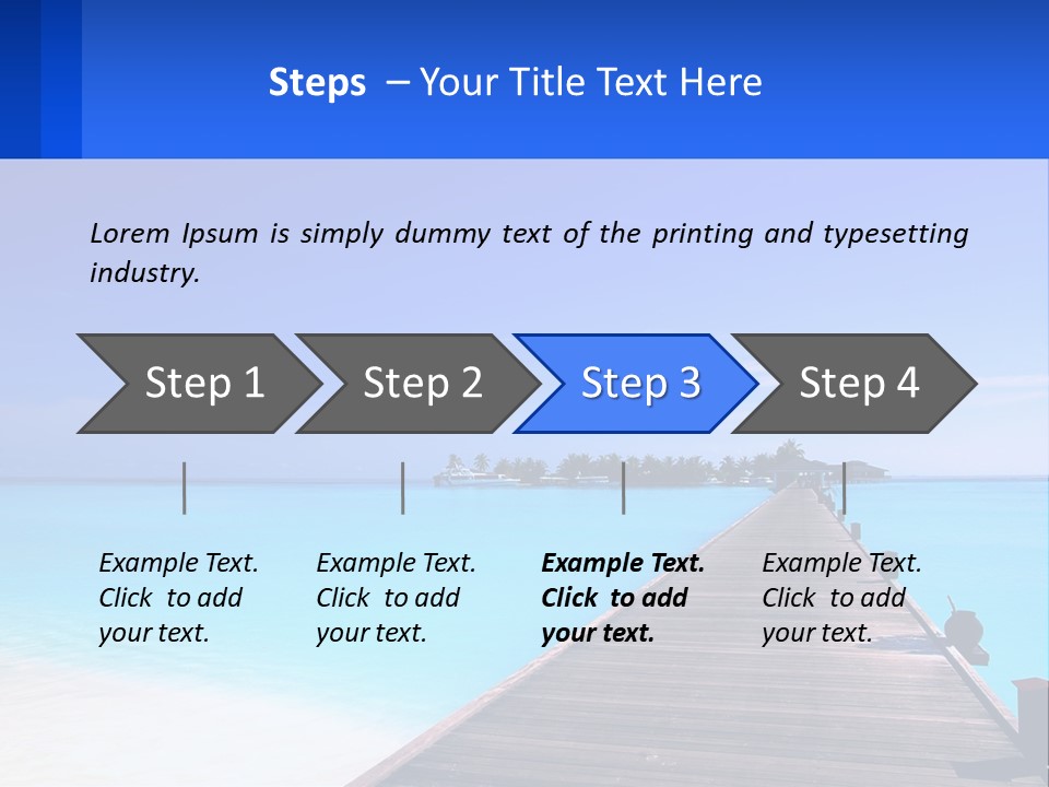 A Pier Leading Into The Ocean With A Boat In The Distance PowerPoint Template