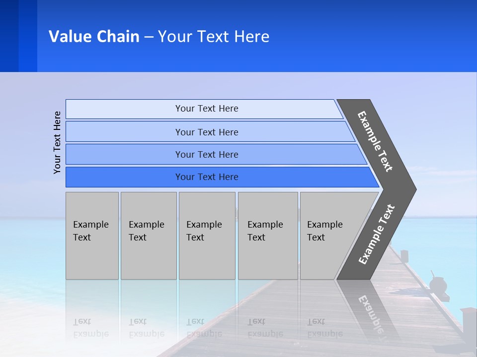 A Pier Leading Into The Ocean With A Boat In The Distance PowerPoint Template