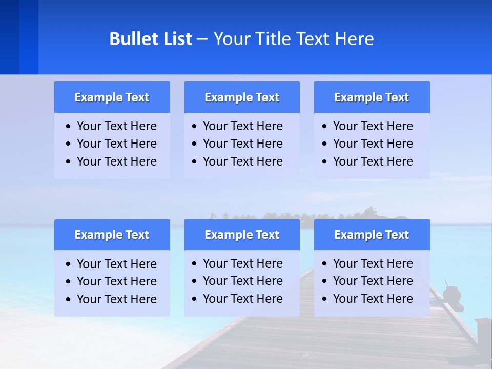 A Pier Leading Into The Ocean With A Boat In The Distance PowerPoint Template