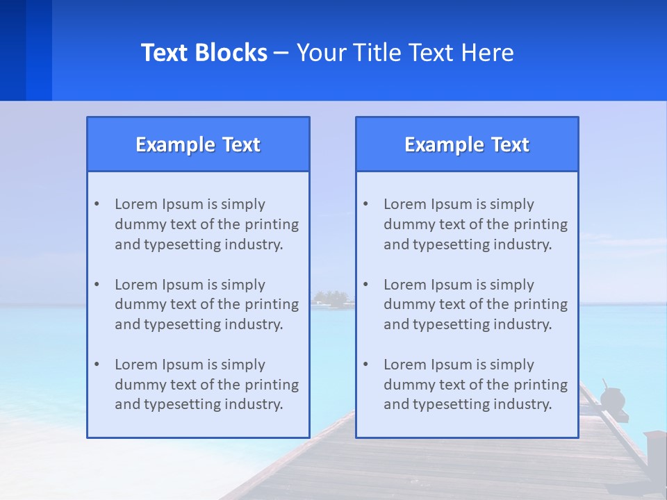 A Pier Leading Into The Ocean With A Boat In The Distance PowerPoint Template