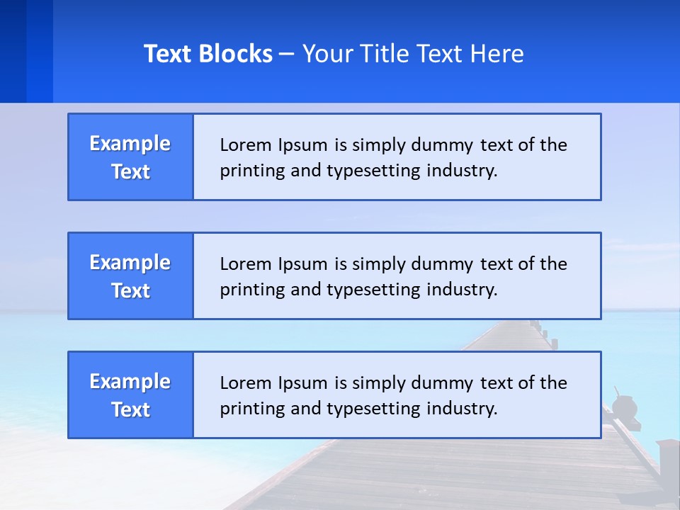 A Pier Leading Into The Ocean With A Boat In The Distance PowerPoint Template