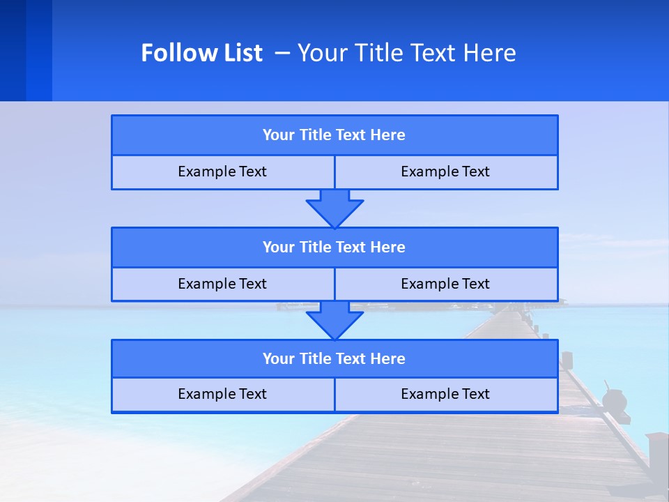A Pier Leading Into The Ocean With A Boat In The Distance PowerPoint Template