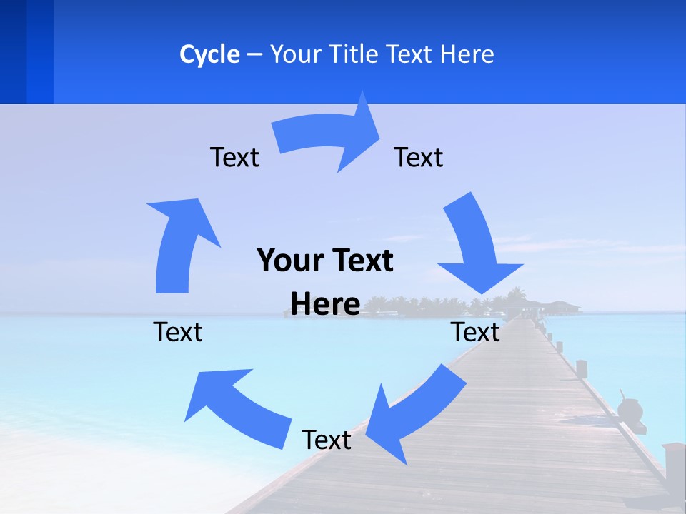 A Pier Leading Into The Ocean With A Boat In The Distance PowerPoint Template