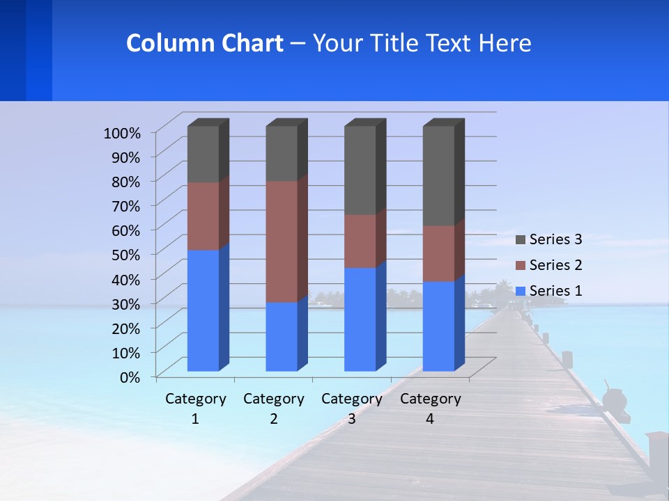 A Pier Leading Into The Ocean With A Boat In The Distance PowerPoint Template
