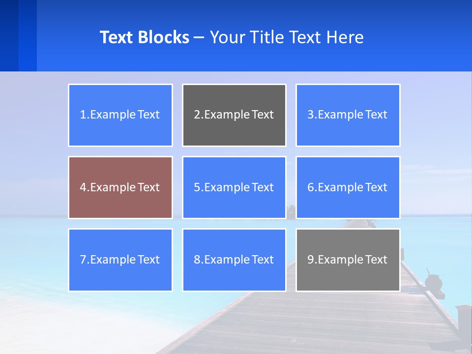 A Pier Leading Into The Ocean With A Boat In The Distance PowerPoint Template