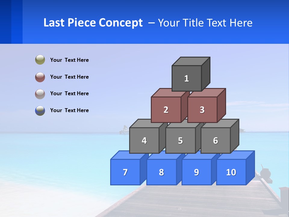 A Pier Leading Into The Ocean With A Boat In The Distance PowerPoint Template