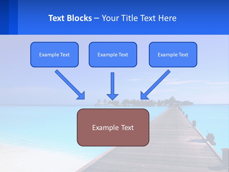 A Pier Leading Into The Ocean With A Boat In The Distance PowerPoint Template