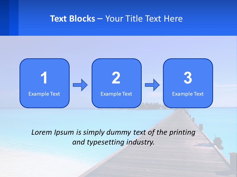 A Pier Leading Into The Ocean With A Boat In The Distance PowerPoint Template