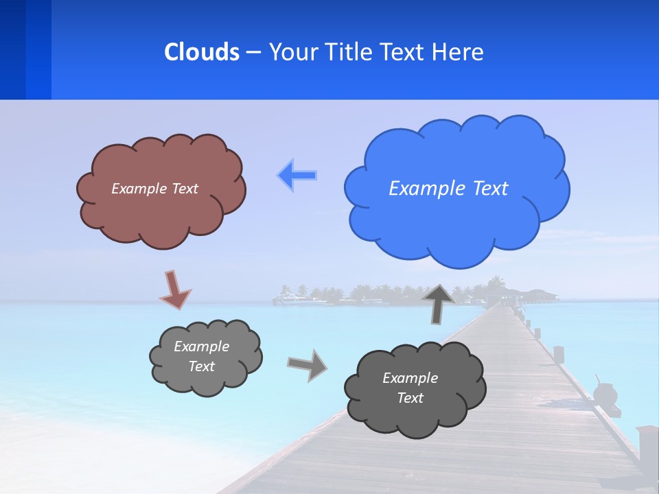 A Pier Leading Into The Ocean With A Boat In The Distance PowerPoint Template