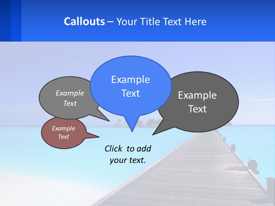 A Pier Leading Into The Ocean With A Boat In The Distance PowerPoint Template