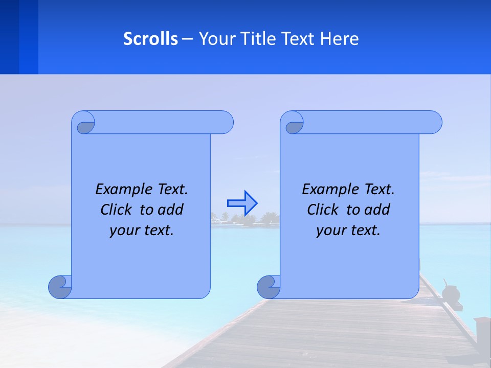 A Pier Leading Into The Ocean With A Boat In The Distance PowerPoint Template