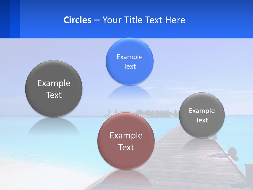 A Pier Leading Into The Ocean With A Boat In The Distance PowerPoint Template