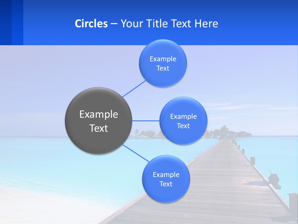 A Pier Leading Into The Ocean With A Boat In The Distance PowerPoint Template