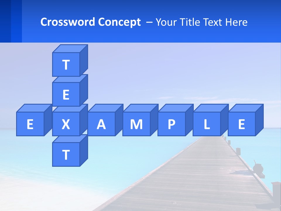 A Pier Leading Into The Ocean With A Boat In The Distance PowerPoint Template