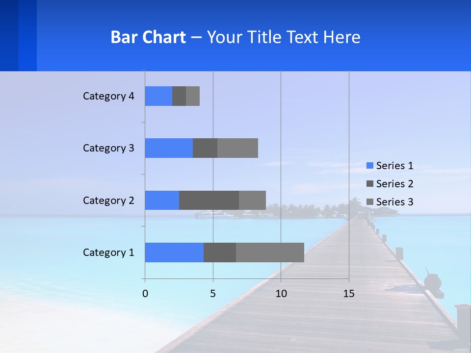 A Pier Leading Into The Ocean With A Boat In The Distance PowerPoint Template