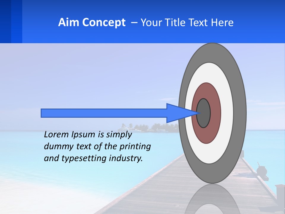 A Pier Leading Into The Ocean With A Boat In The Distance PowerPoint Template