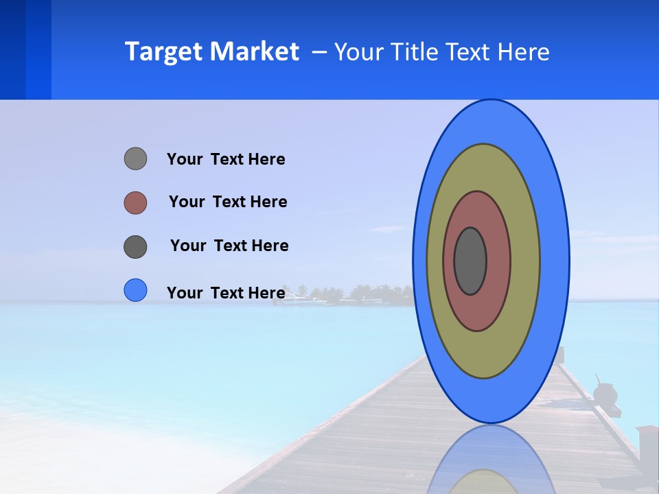 A Pier Leading Into The Ocean With A Boat In The Distance PowerPoint Template